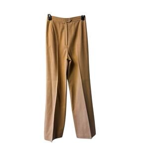 Dalton Vintage Wool Trousers Women's Tan Size 25W High Rise Wide Leg Pants